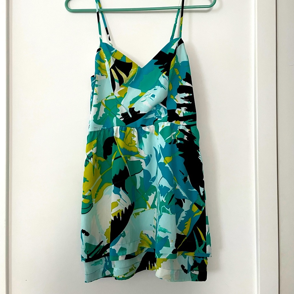 Green and blue Bebe dress